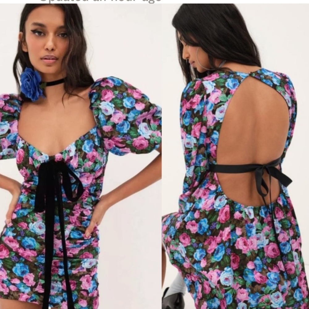 For Love & Lemons Marley mini backless floral dress NWT - Picture 15 of 15